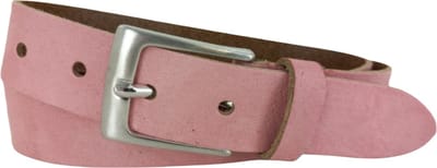 Leren Dames Riem | Kleur: roze | 3cm breed | Riemmaat: 90cm (totale lengte: 105cm) | 100% echt leer | Nikkelvrije gesp