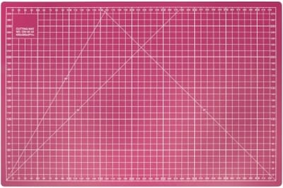 Snijmat 30 x 45 cm met schaalverdeling aan 2 kanten Fuchsia Roze