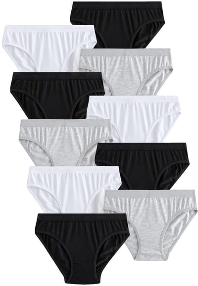 Next - Meisjes - Verpakking van 10 bikinibroekjes - Zwart
