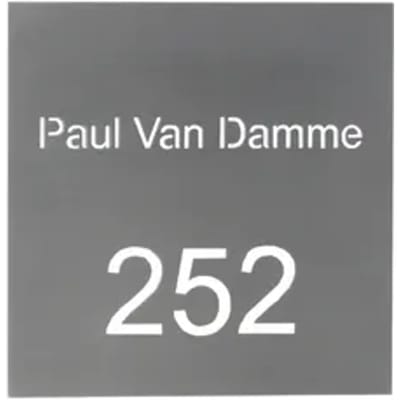 Huisnummerplaat Vasp - Inox - Lasergravure - 18x18 Cm