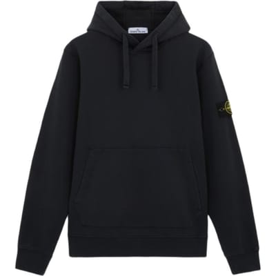 Sweat à capuche à manches longues Stone Island avec écusson sur la manche gauche Homme sweatshirt K2S1561000-62S0051-V0020 L black
