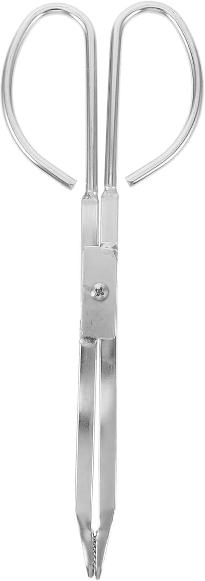 Vuurtang Houthakker - Vuurkorf Gereedschap - Kampvuur Barbecue - Roestvrij Staal - 28 cm Lengte - Zilver