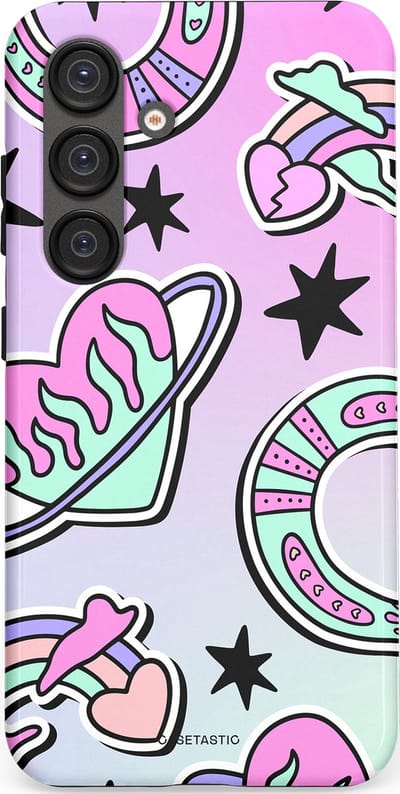 Casetastic Hoesje Geschikt voor Samsung S25 - Stijlvolle Beschermende Duo-layer Case - Paarse Droomwereld