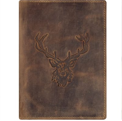 Greenburry Vintage Stag ID Case Leer 12 cm - braun