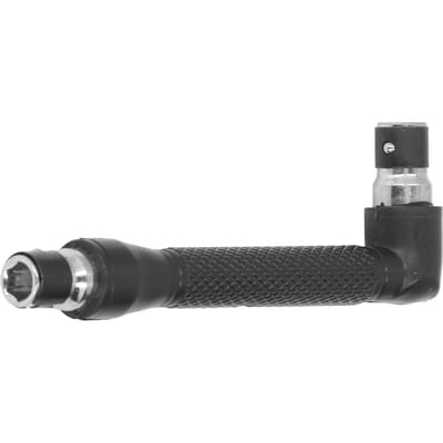 Dubbelkop 90 graden L-vormige 14 inch zeskant schacht dopsleutel haakse schroevendraaier adapter black