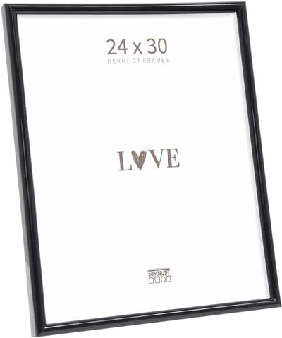 Deknudt Frames fotolijst S011S2 - smal zwart in kunststof - 24x30 cm
