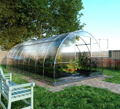 KLASIKA Tuinkas - Boogkas - Polycarbonaat - 3 x 6 m - 4 mm - Automatische Deuropener