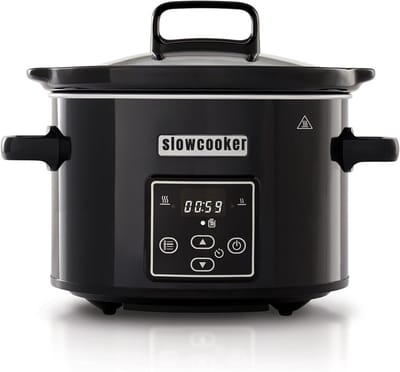 Core® Slowcooker met timer - Slowcooker - Crockpot - Zwart - ‎29cm x 29cm x 22cm