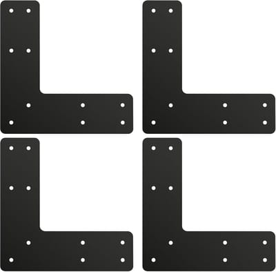 Bevestigingsbeugels - Houtverbinder - Houtconstructie - Hoge belastbaarheid - 25x25 cm - Zwart