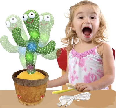 Dansende Cactus Speelgoed – Zingend & Beweeglijk Interactief Pluche – Met Stemopname – Oplaadbaar via USB – Voor Baby’s en Kinderen