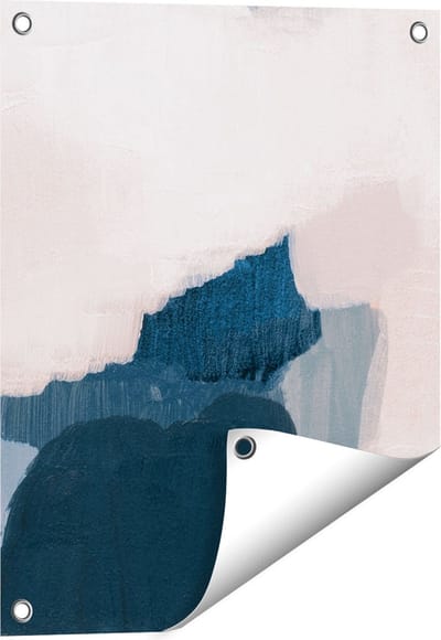 Gards Tuinposter Abstracte Kunst Handgeschilderd - 40x50 cm - Tuindoek - Tuindecoratie - Wanddecoratie buiten - Tuinschilderij