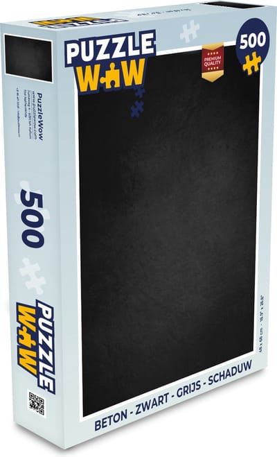 Puzzel Beton - Zwart - Grijs - Structuur - Industrieel - Legpuzzel - Puzzel 500 stukjes