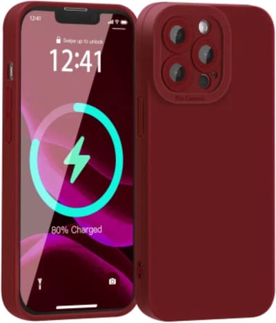 Siliconen slim fit telefoonhoesje iPhone 12 Pro - extra bescherming hoesje voor iPhone 12 Pro - Burgundy