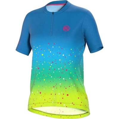 Bicycle Line Marostica-fietsshirt met all-overprint voor dames (Blauw/Groen)