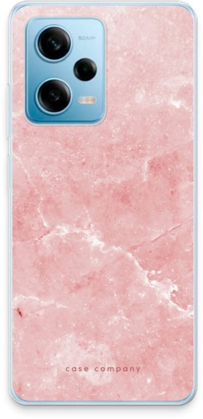 Case Company® - Hoesje geschikt voor Xiaomi Redmi Note 12 Pro 5G hoesje - Roze marmer - Soft Cover Telefoonhoesje - Bescherming aan alle Kanten en Schermrand