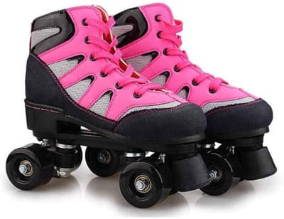 Rolschaatsen - Vierwielers - Buiten rijden - Klassieke kunstschaats - EU 39 - Rose Red