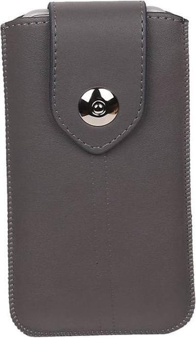 Luxe Smartphone Pouch Maat S ( - Hoesje Geschikt voor Samsung Galaxy S2 i9100 ) Grijs