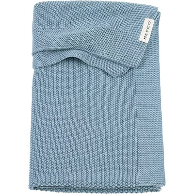 Meyco Baby Mini Relief Wiegdeken - Jeans Blue - 75x100cm - 1.0 TOG