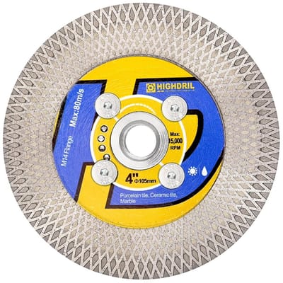 Diamant Zaagblad - Snijschijf Tegel - Tegels Zagen - X-Mesh Ontwerp - 105 mm - Zilver