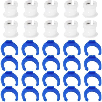 Buis Koppeling 10 Sets - Klem/Clip - Compatibel met 6 mm 3D-printers - Roestvrij Staal - Veilig Materiaal - Lange Levensduur