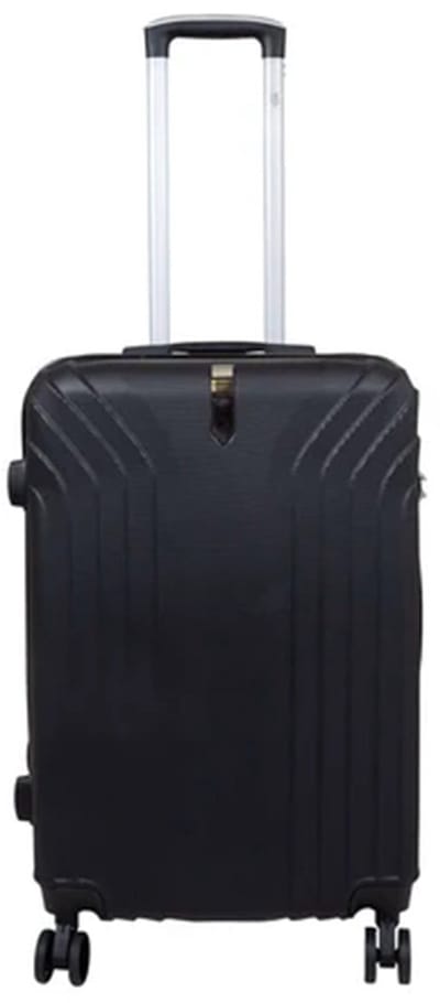 Koffer Palma maat M - Reiskoffer met cijferslot en op 4 dubbele zwenkwielen - ABS - ca 62 Liter - Zwart - ca 67x45x26 cm
