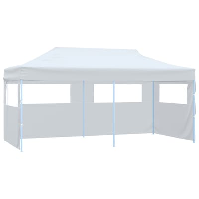 vidaXL - Partytent - pop-up - met - zijwanden - 3x6 - m - staal - wit