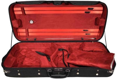 Leonardo DC-180-BR combikoffer viool en altviool oblong hout zwart rood