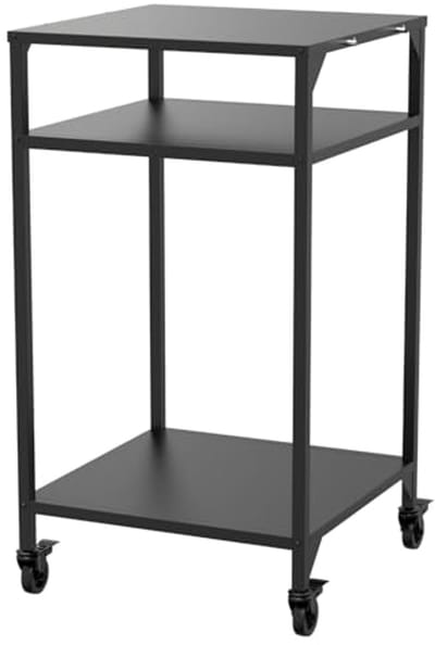 Hoge buitentafel voor buitengebruik H110 cm | Ideaal voor pizzaoven | Mobiele tafel met zwenkwielen en ophanghaken