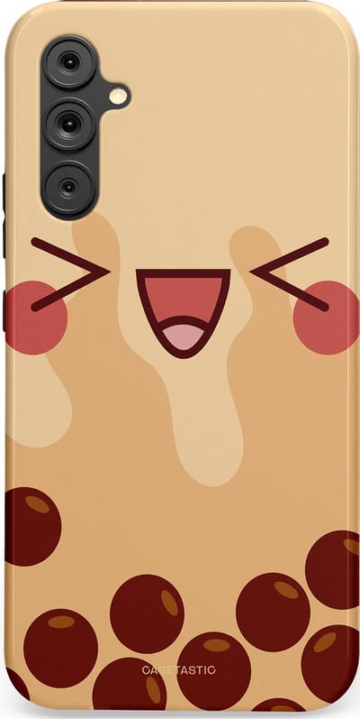 Casetastic Hoesje Geschikt voor Samsung A34 (5G) - Stijlvolle Beschermende Duo-layer Case - Smeltende caramel bolletjes
