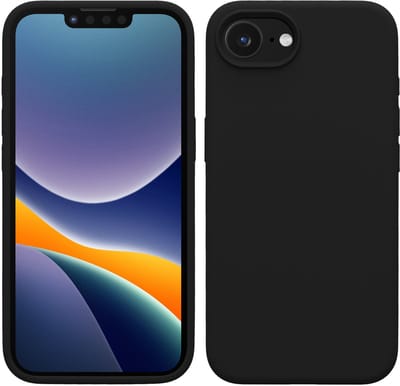 kwmobile telefoonhoesje geschikt voor Apple iPhone 17e / iPhone 16e - Hoesje met siliconen coating - Smartphone case in zwart