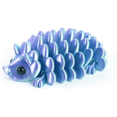 3D Geprint Egelbeeldje - Veelzijdige Binnen- & Buiten Huis Bureau Decoratie Verzamelbaar Kegelspeelgoed Gearticuleerd Schattig Beeldje (Blue,7.5CM)