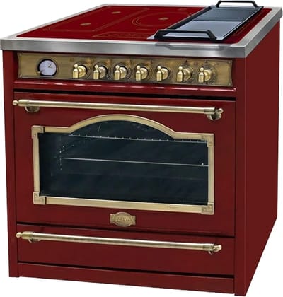 Kaiser inductiekookplaat HC 93655 RotEm, met 1-voudige telescoopgeleider, elektrische vrijstaande fornuis 90 cm 5 kookzones/8 multifunctionele kookzones
