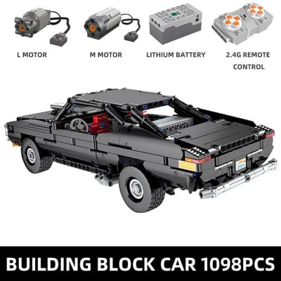 Mould King 13081 Charger Car RC bouwset | City racing champions adventure | Creator classic motor bouwpakket | Technische speelgoed ideas voor volwassenen & kinderen | DIY speed auto remote niet geschikt voor lego | Bouwdoos met 1089 bouwstenen
