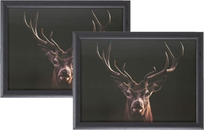 Mars & More Schootkussen - 2x - hert print - laptray - 43 x 33 cm - Schoottafel - Dienblad voor op schoot
