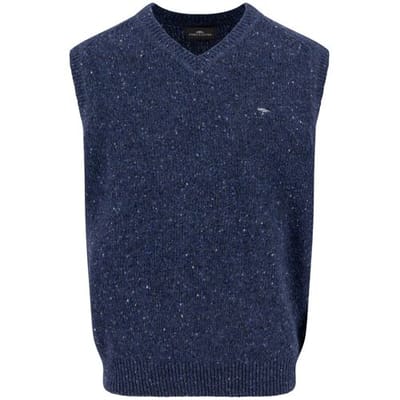 Fynch-Hatton Spencer Donegal Knit V-Neck Navy / male