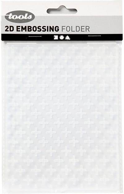 Embossing Folder , kruizen, afm 11x14 cm, dikte 2 mm, 1 stuk