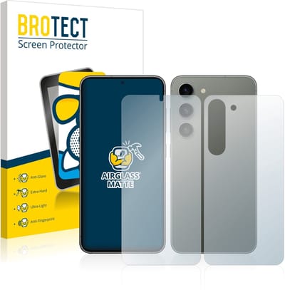 BROTECT - Screenprotector voor Samsung Galaxy S23 Plus (Voor+Achter) - Folie Beschermfolie Beschermglas matte