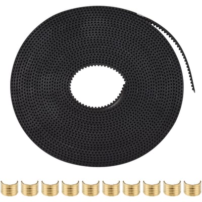 3D Printer Medeplichtige 2GT Distributieriem Breedte 6mm 5M/16.4ft Lengte met 10 Messing Koperen Gesp voor 2gt belt with 10 buckle bruin