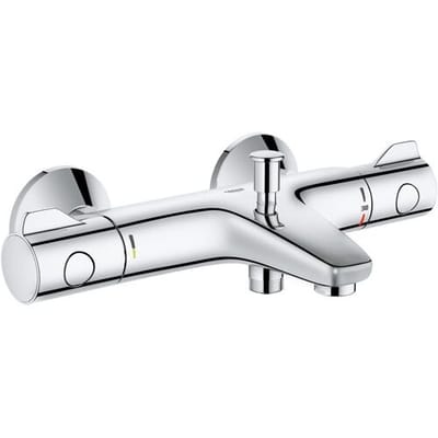 GROHE Grohtherm 800 Thermostatische Badkraan - 15 cm - Waterbesparend - Met omstelling - Inclusief koppelingen - Chroom