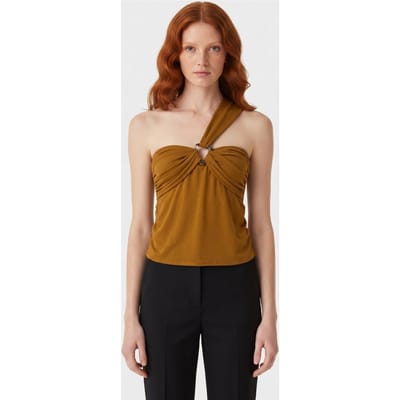 & Other Stories Ibis Top Yellow Maat: XS | Mouwloze Tops Outlet | Dames | Bruin