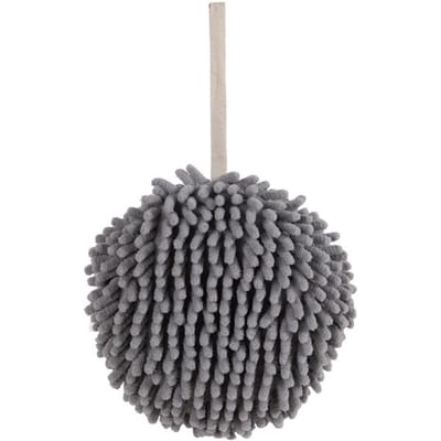 Hangende Chenille Handdoekjes Keuken Badkamer Handdoek Bal met Ophanglussen Snel Drogende Zachte Absorberende Microvezel Handdoeken grijs