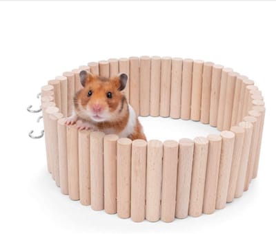 OLOEY Hamsterladder – Hout - Klimbrug - Hamsterbrug - Natuurlijk houten klimaccessoire voor kleine huisdieren- ontworpen voor hamsters- muizen en cavia's- voor extra beweging en verrijking van de kooinavigatie