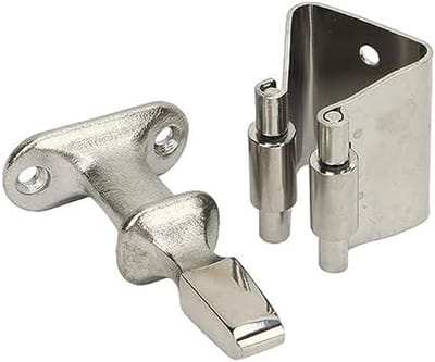 Roestvrijstalen Deurstopper - Boot Deurhouder - Maritiem Gebruik - Roestbestendig Ontwerp - 9 x 5 x 3 cm - Zilver