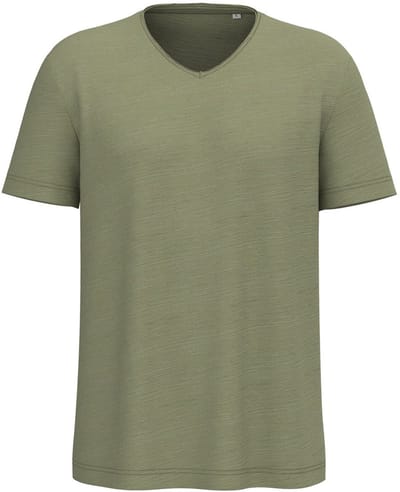 Spasso Ecologisch heren-T-shirt met slubhals en afhangende schouders SP303 - Tender Green - S