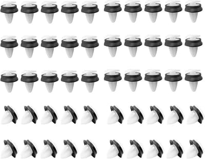 50x Universele Zwarte Kunststof Bekleding Clips voor Auto Deurpanelen en Bumpers