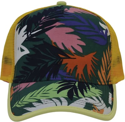 Herman Casquette baseball avec mesh coloré, visière et panneau frontal avec un imprimé floral multicolore