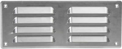 Metalen ventilatierooster vierkant 260x105 mm aluminium - MR26105Al
