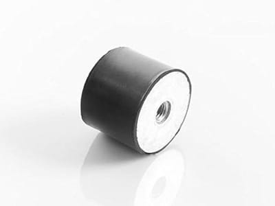 Machinevoet Rubber - Trillingsdemper Montage - Apparaten Stabiliseren - Dubbelzijdig Binnendraad - 100 x 40 mm - Zwart