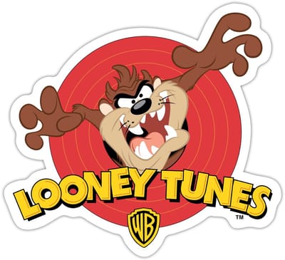 Looney Tunes Tasmanian Devil Sticker maat S (10 x 10 cm)
