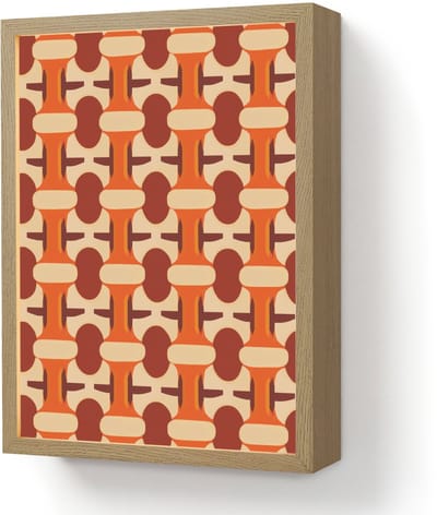 Wandlamp 30x40 cm - Oplaadbaar - Geometrisch - Retro - Oranje - Wandlampen binnen woonkamer - Slaapkamer lamp - Decoratieve nachtlamp - Vloerlamp draadloos